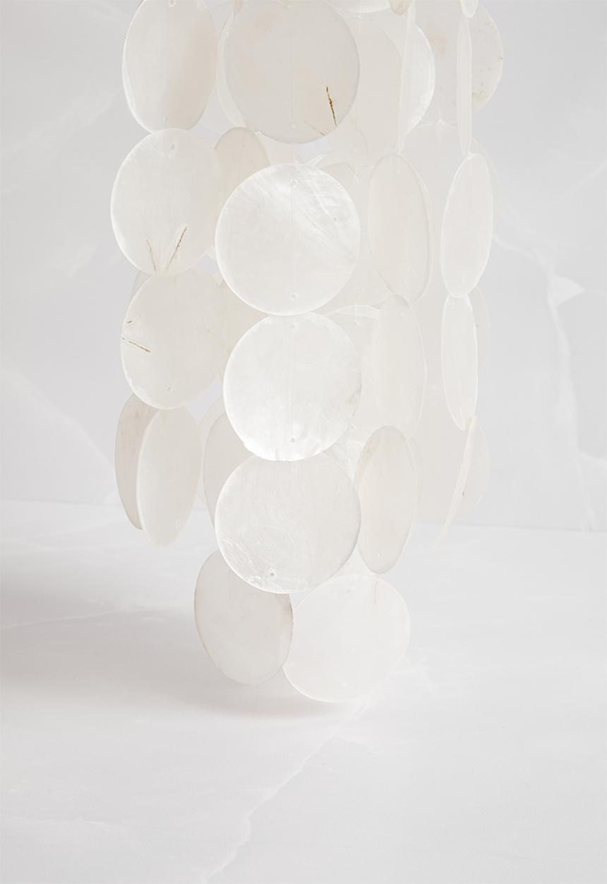 H&S - Capiz shell wind chime - white