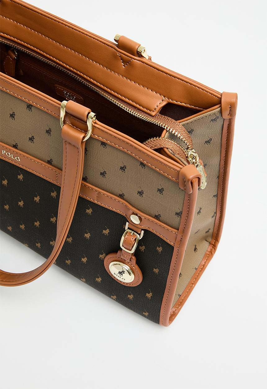POLO - Square tote - brown
