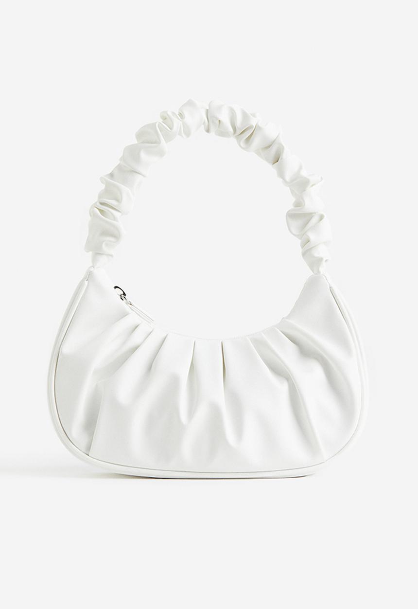 H&M - Pleated handbag - white