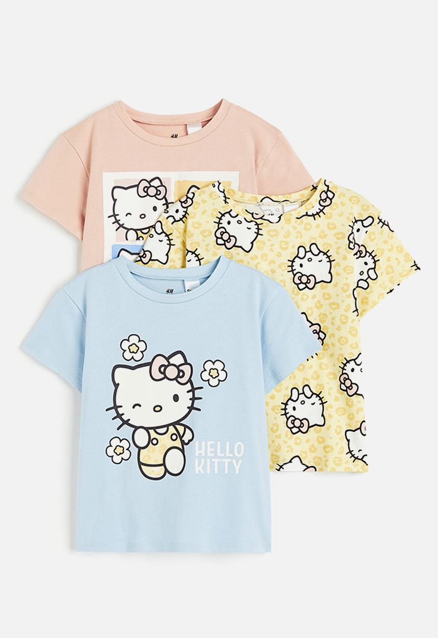H&M - 3-pack printed jersey tops - multi