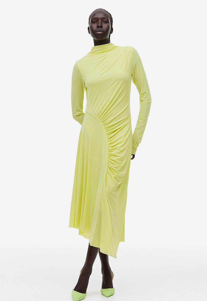 H&M - Asymmetric jersey dress - green