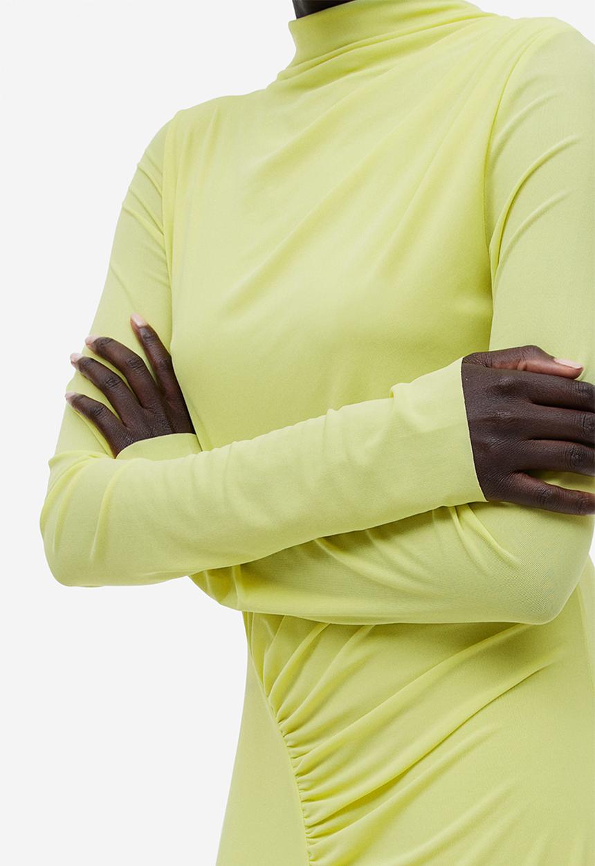 H&M - Asymmetric jersey dress - green