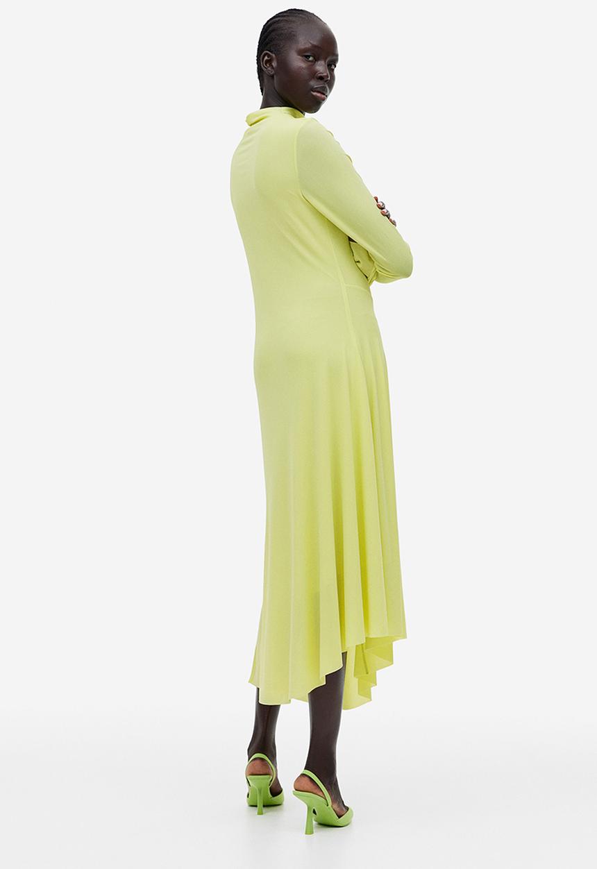 H&M - Asymmetric jersey dress - green