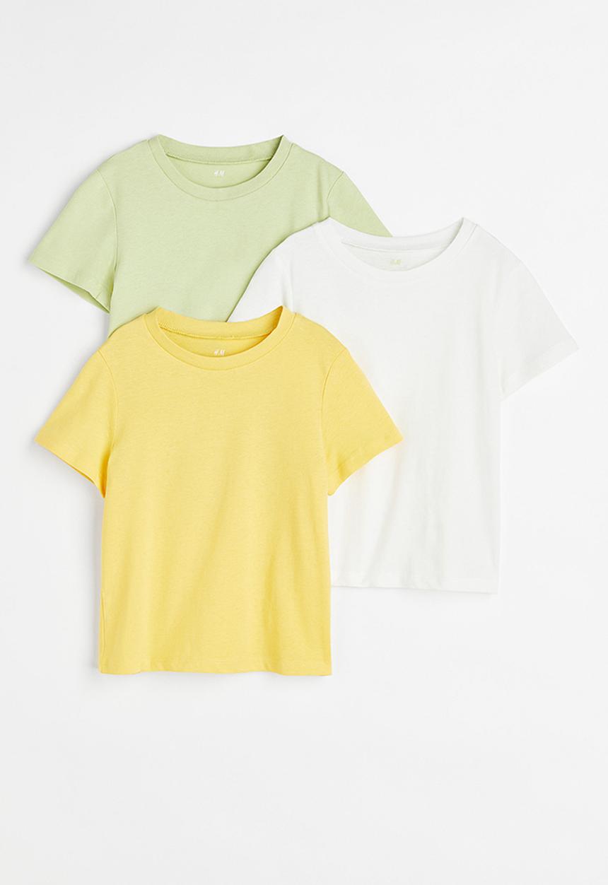 H&M - 3-pack cotton t-shirts - multi