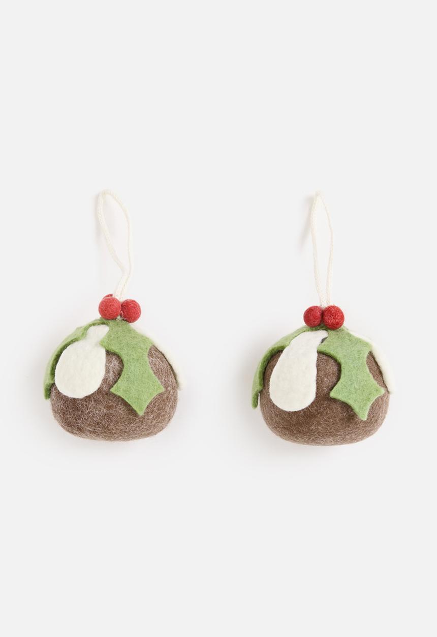 Skaapie - Holly bauble set of 2 - multi
