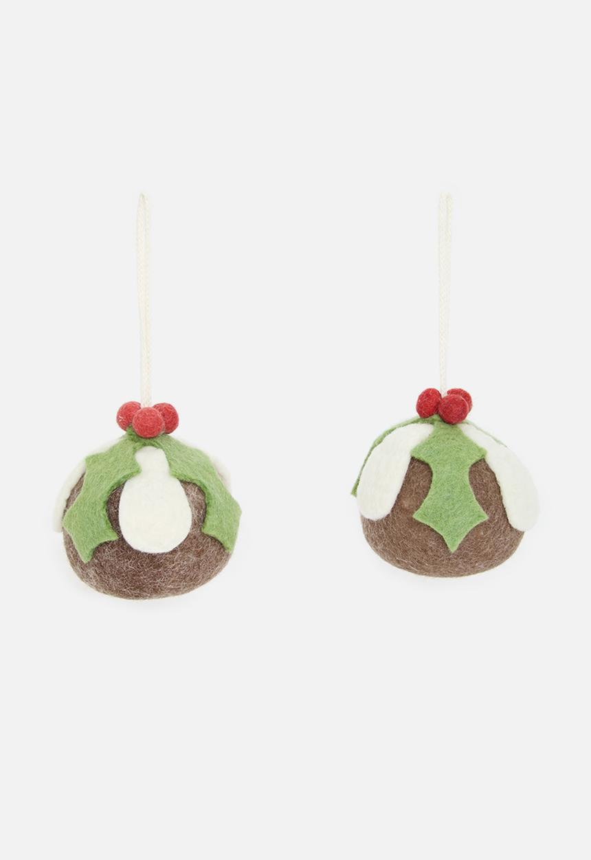 Skaapie - Holly bauble set of 2 - multi