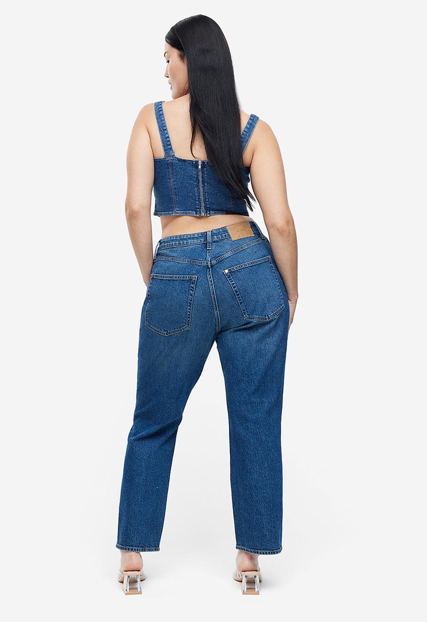 H&M - Curvy fit vintage mom ultra high jeans - blue