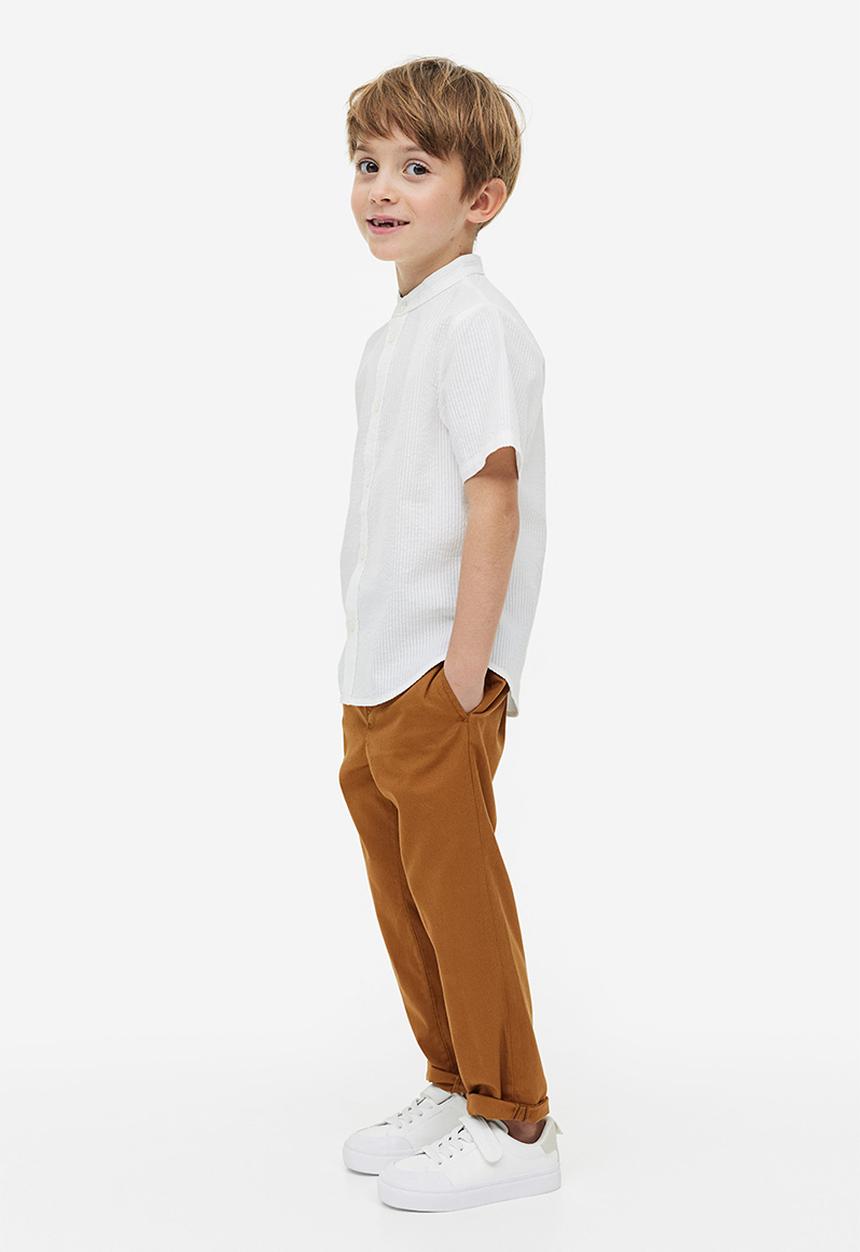 H&M - Relaxed fit cotton chinos - brown