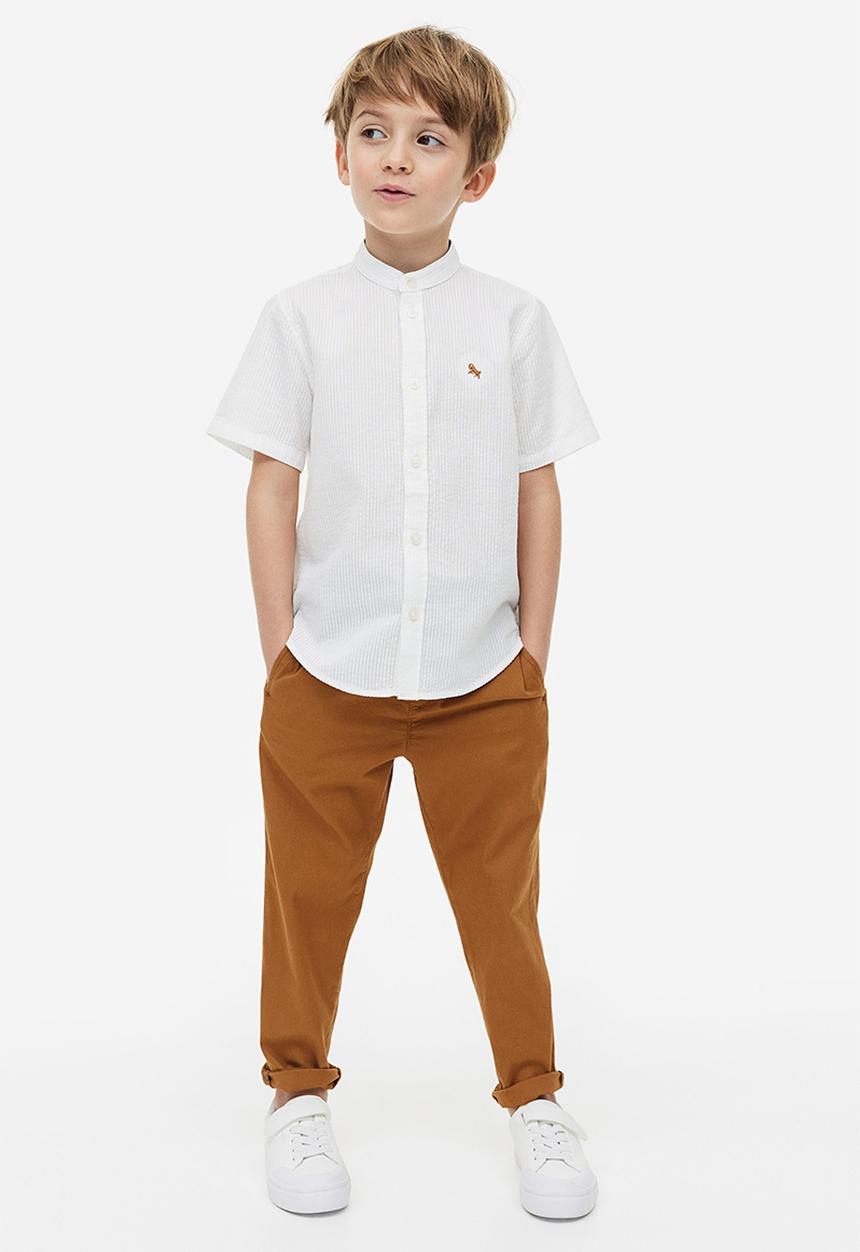 H&M - Relaxed fit cotton chinos - brown
