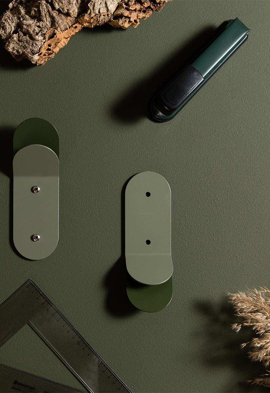 Popstrukt - Wall hook stack 3 pack - forest green