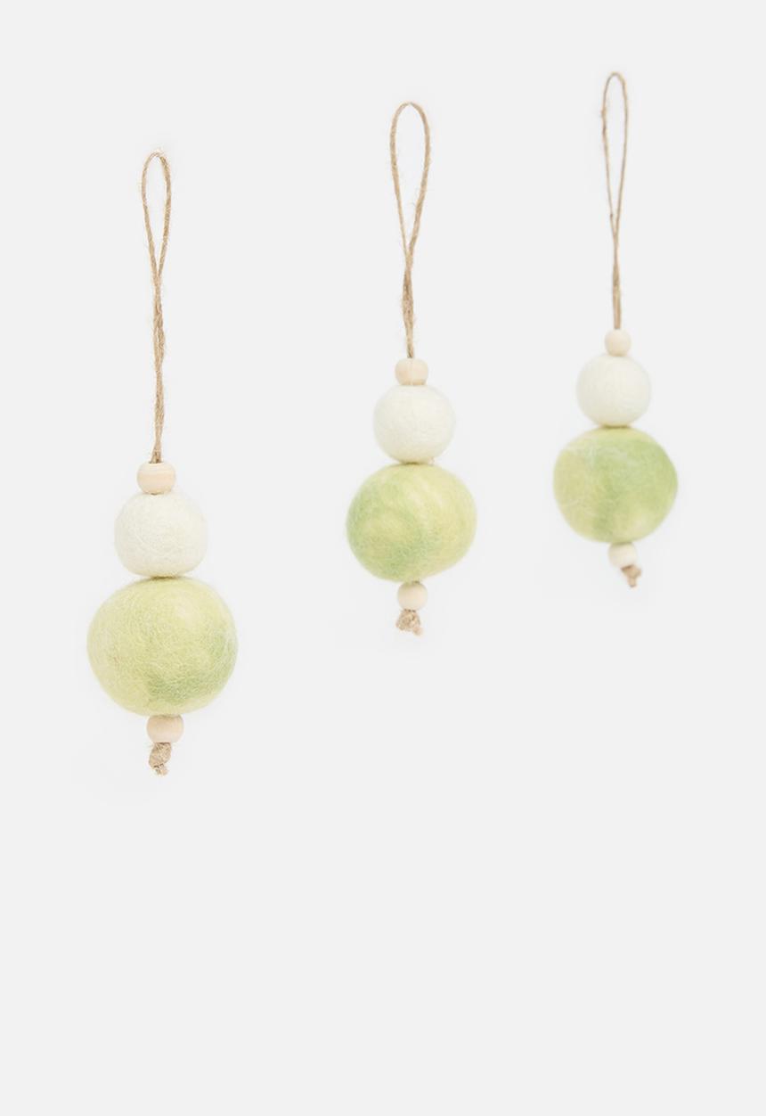 Skaapie - Noelle baubles set of 3 - green