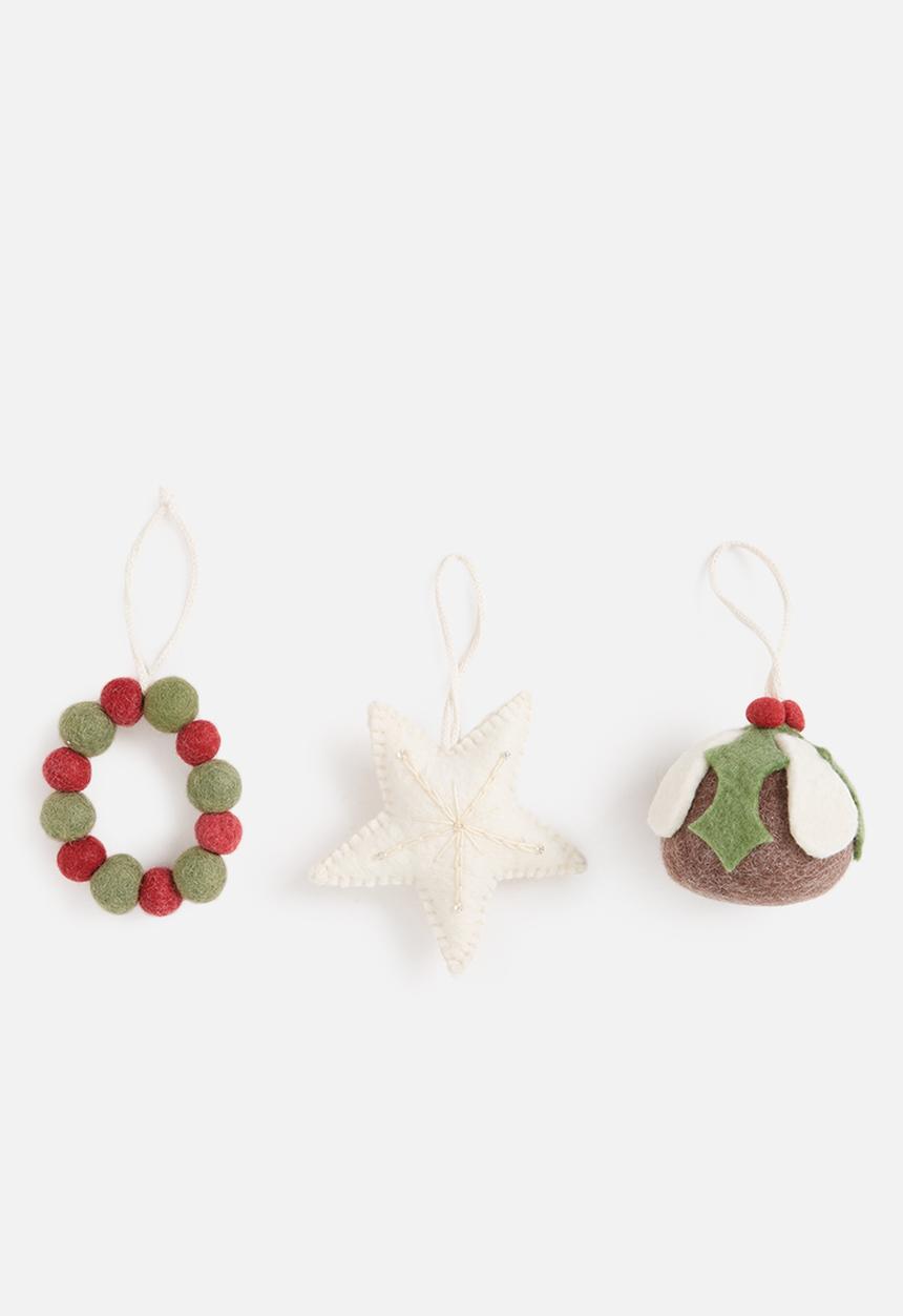 Skaapie - Christmas bauble set of 3 - multi