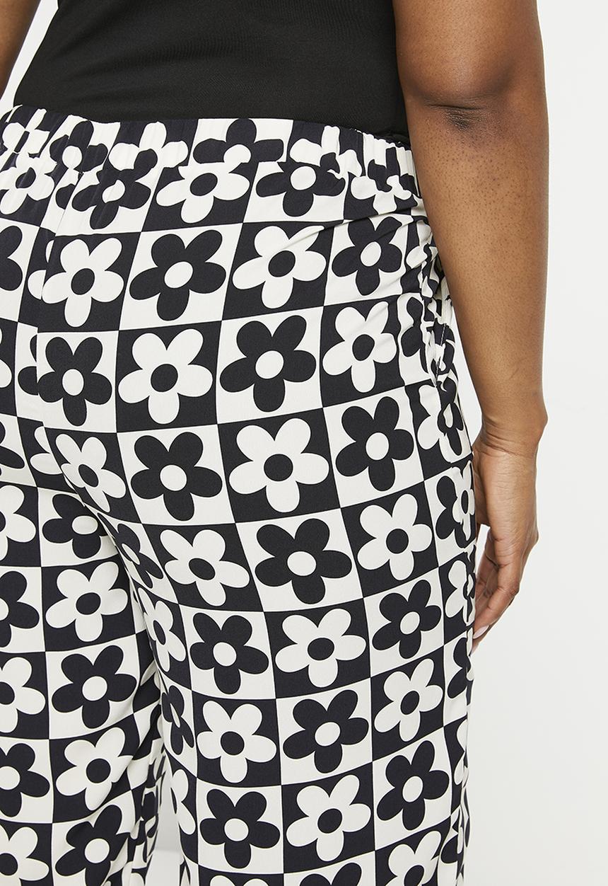 Me&B - Plus elasticated tailored pant - 60s daisy