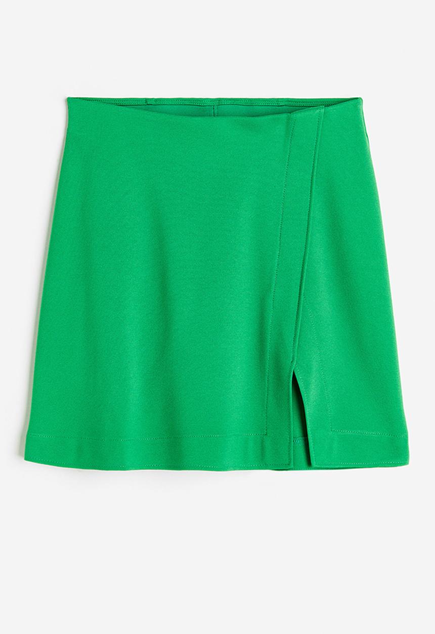 H&M - Short wrapover skirt - green