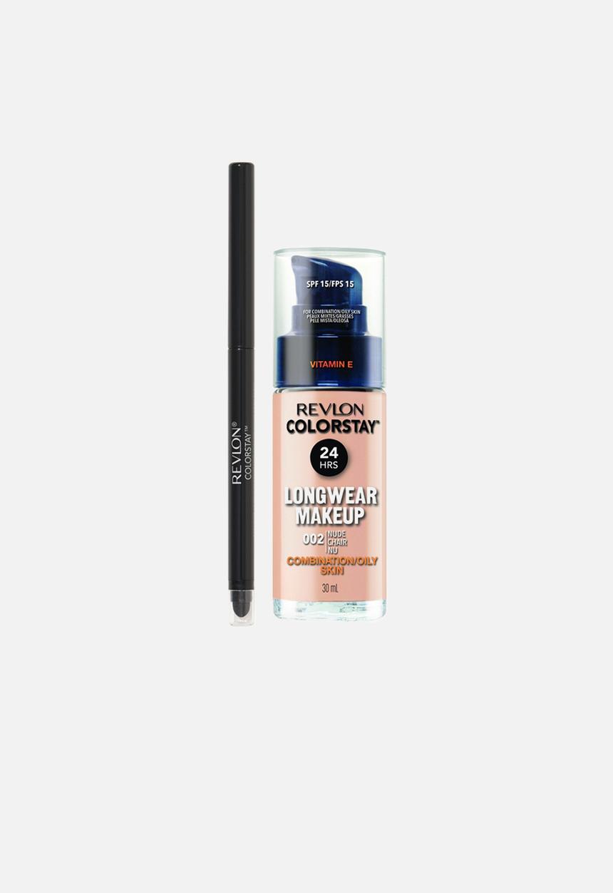 Revlon - ColorStay Longwear Combination/Oily Makeup & Eyeliner Special Offer - Nude