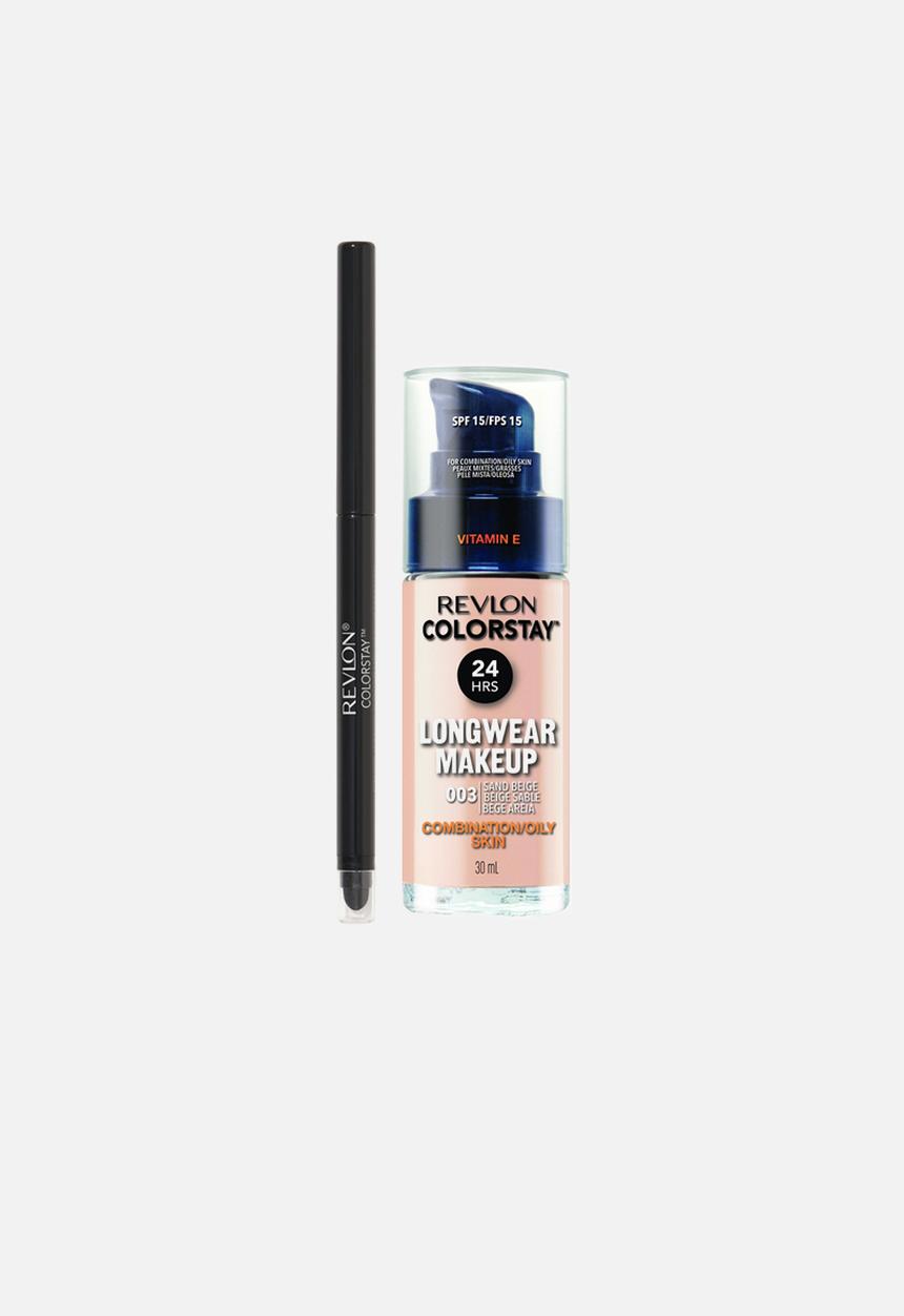 Revlon - ColorStay Longwear Combination/Oily Makeup & Eyeliner Special Offer - Sand Beige