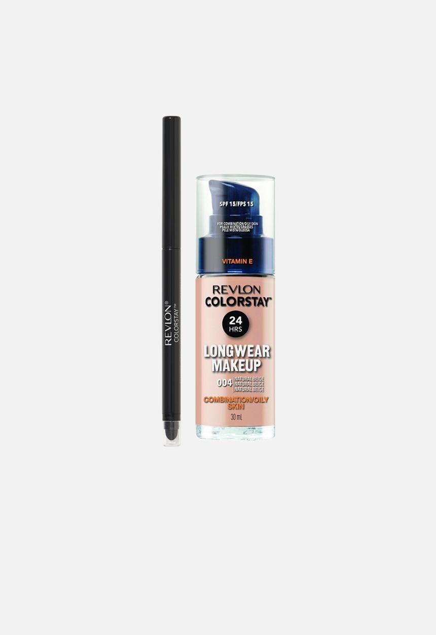 Revlon - ColorStay Longwear Combination/Oily Makeup & Eyeliner Special Offer - Natural Beige
