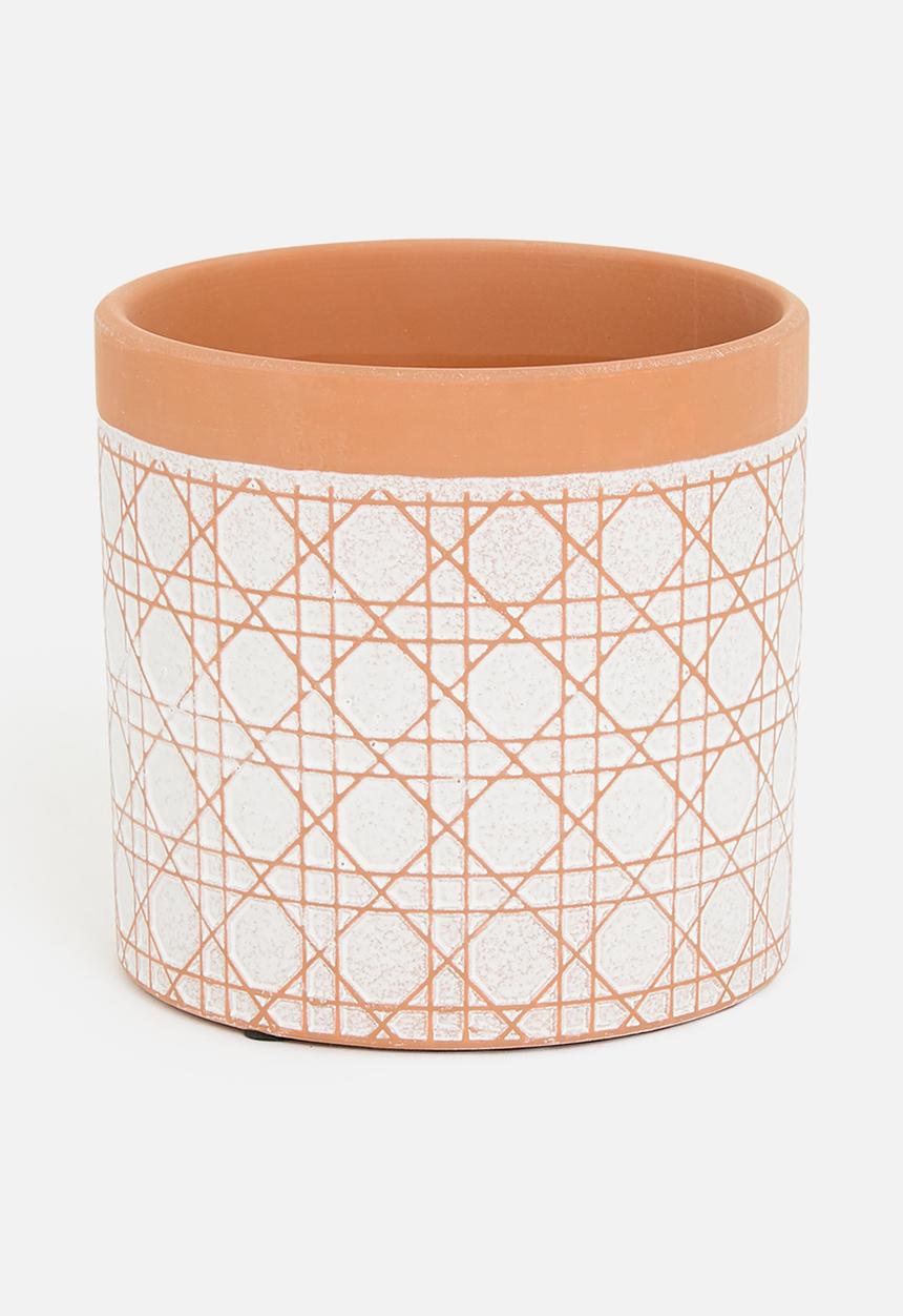 H&S - Embo flower pot set - terracotta 