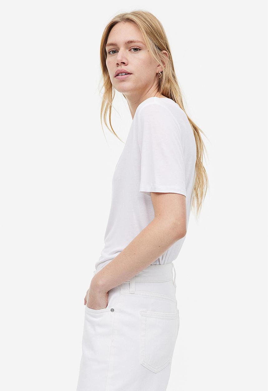H&M - V-neck t-shirt - white