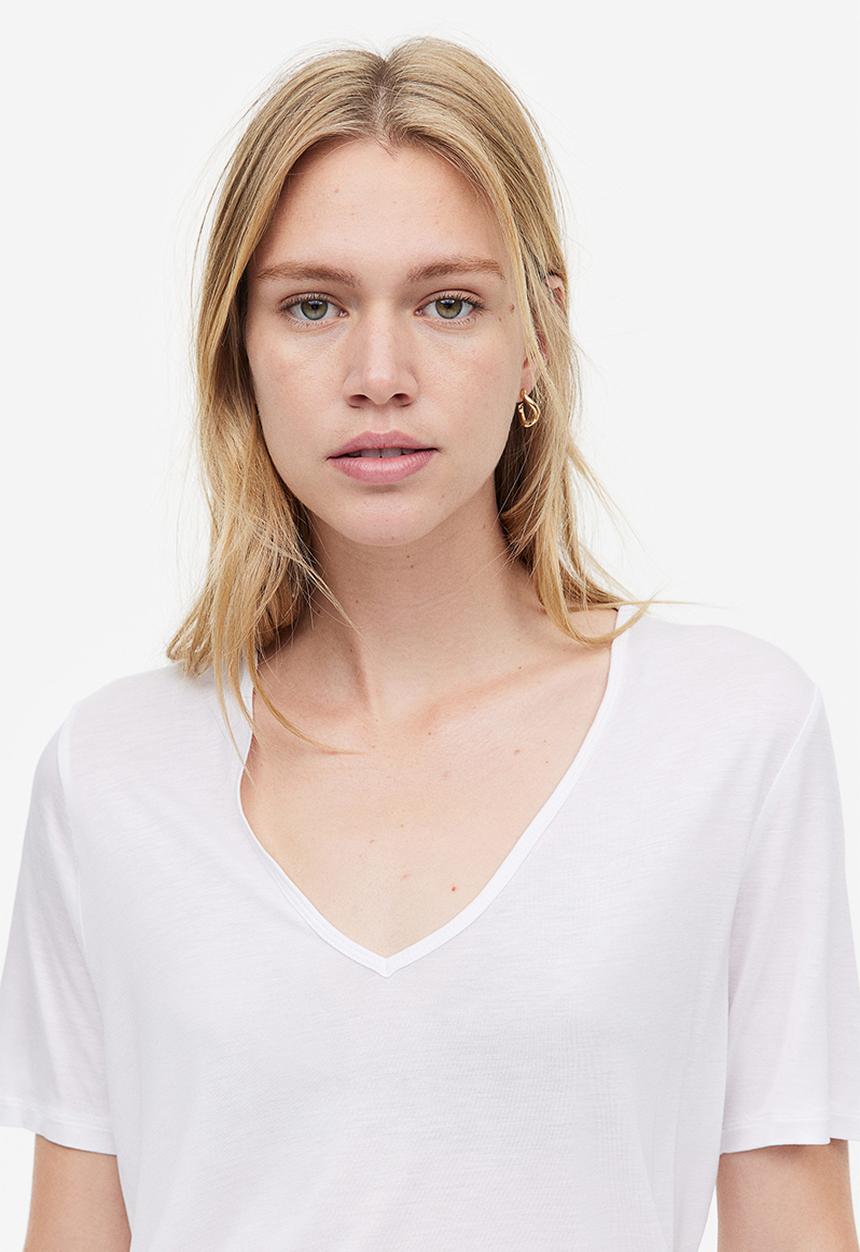 H&M - V-neck t-shirt - white