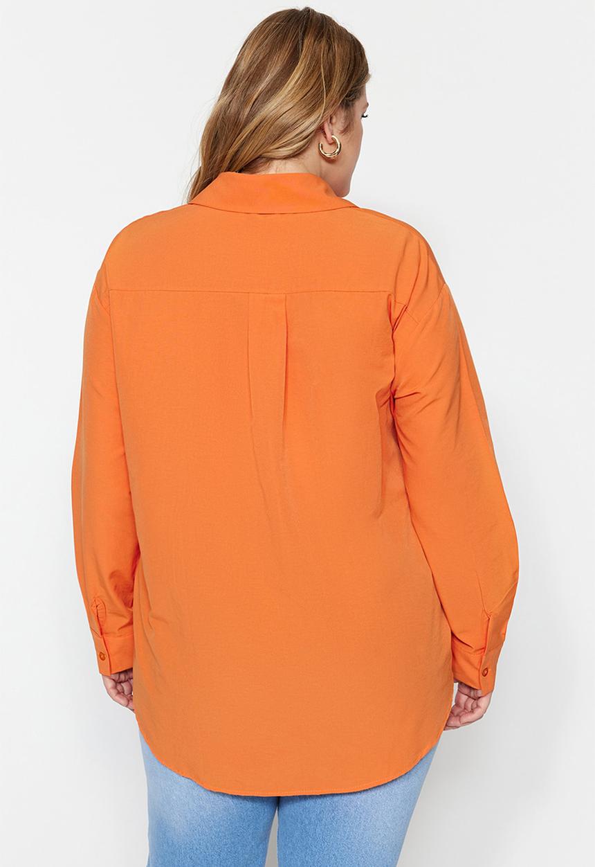 Trendyol - Plus regular shirt - orange
