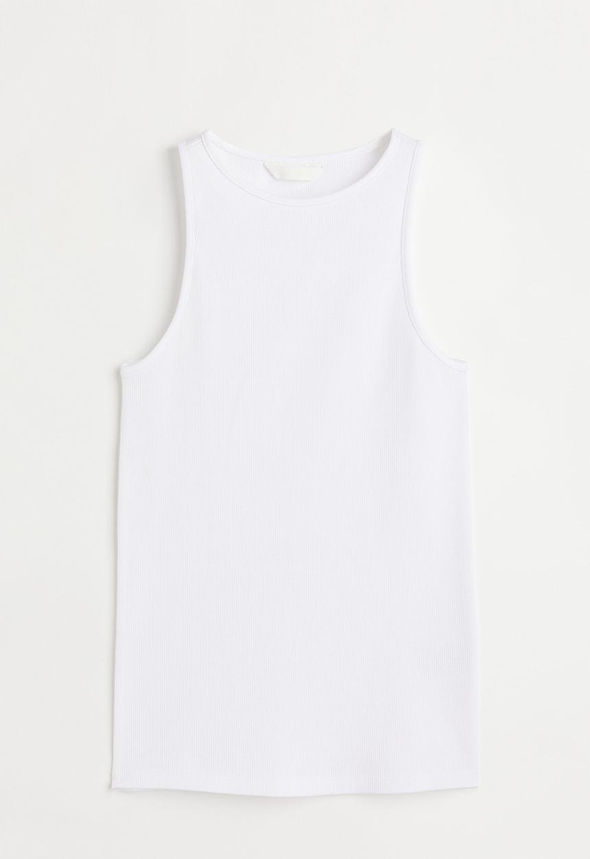H&M - Ribbed vest top - white