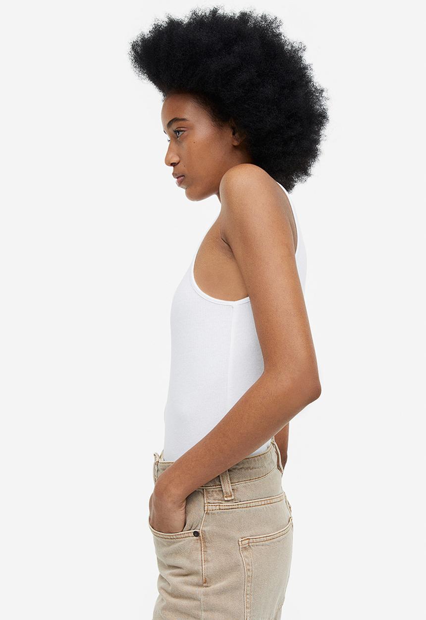H&M - Ribbed vest top - white