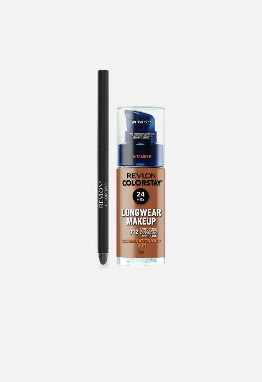 Revlon - ColorStay Longwear Combination/Oily Makeup & Eyeliner Special Offer - Cappuccino