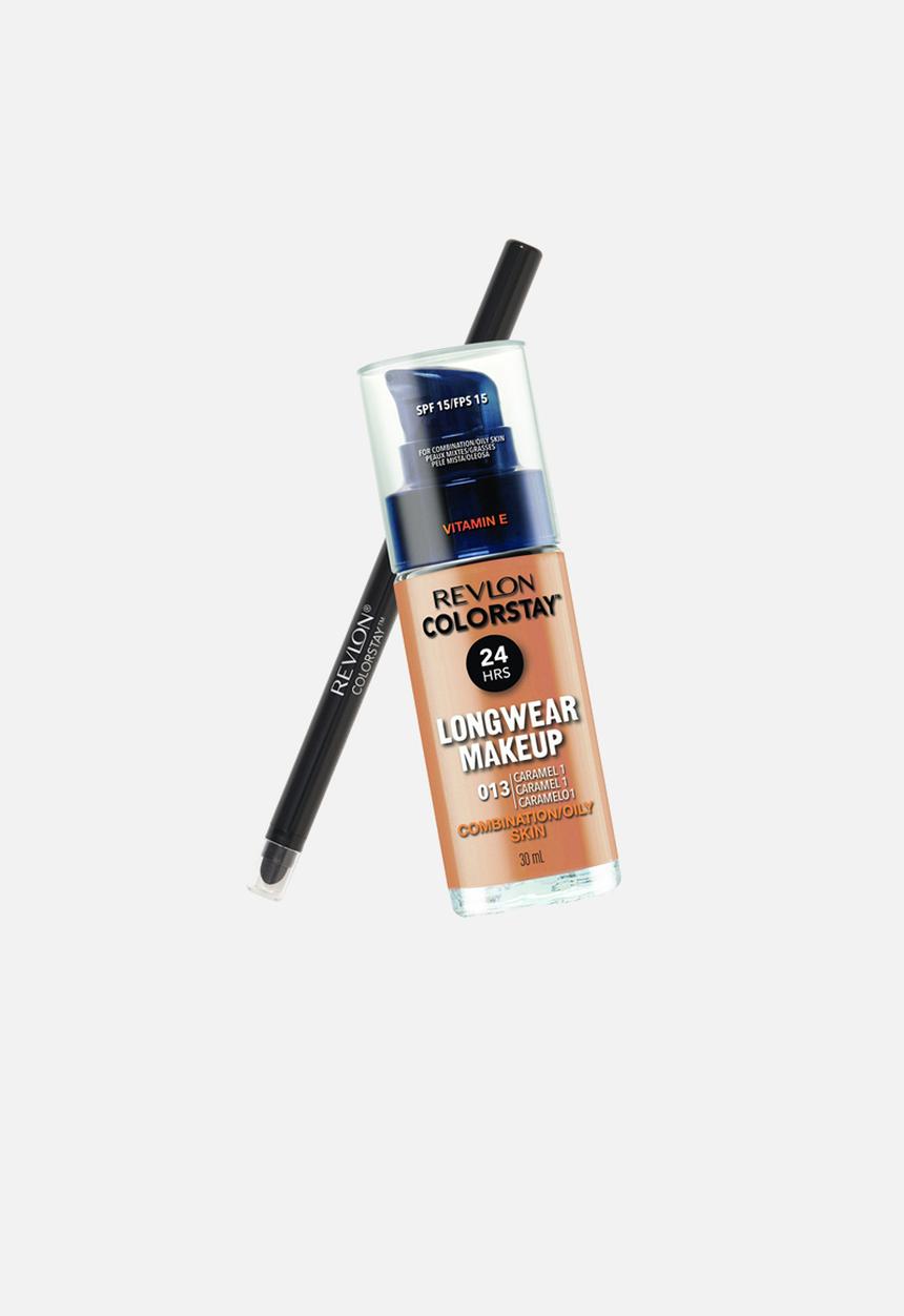 Revlon - ColorStay Longwear Combination/Oily Makeup & Eyeliner Special Offer - Caramel 1