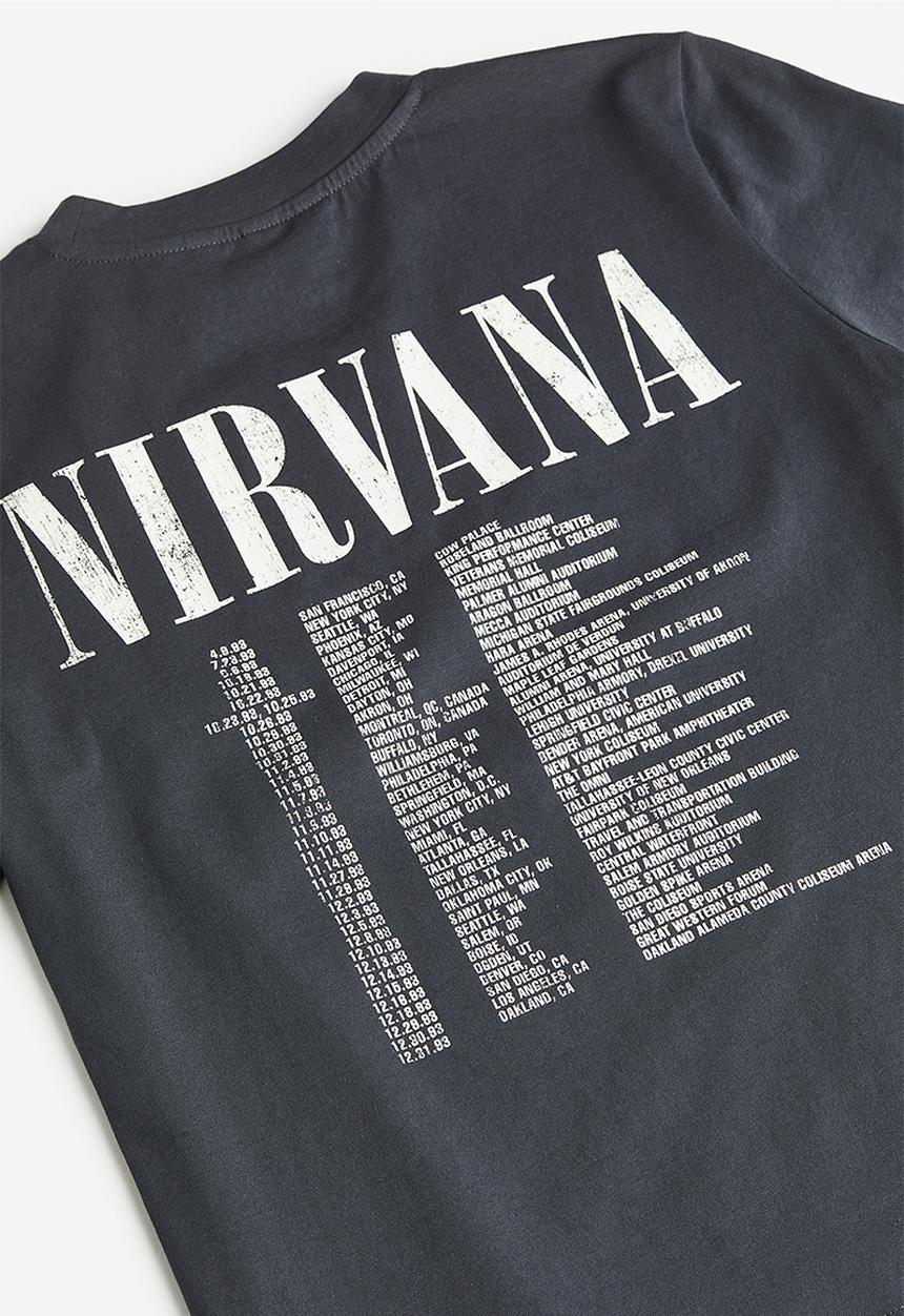H&M - T-shirt with a motif - dark grey nirvana