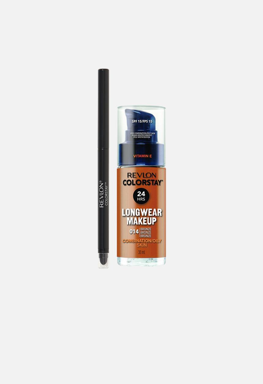 Revlon - ColorStay Longwear Combination/Oily Makeup & Eyeliner Special Offer - Bronze