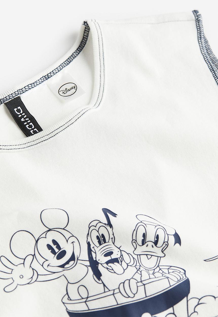 H&M - Printed vest top - white mickey mouse 