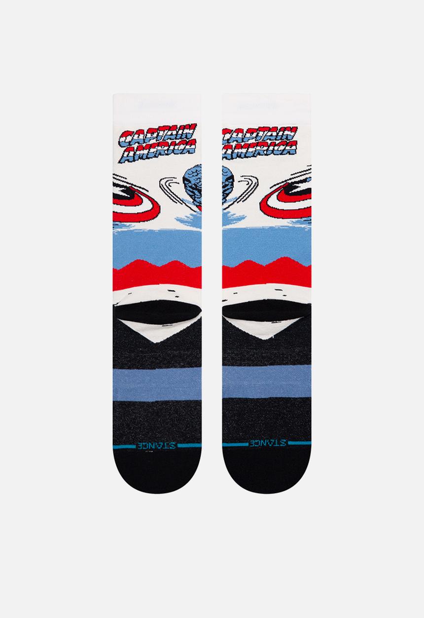 Stance Socks - Captain America marquee - off white