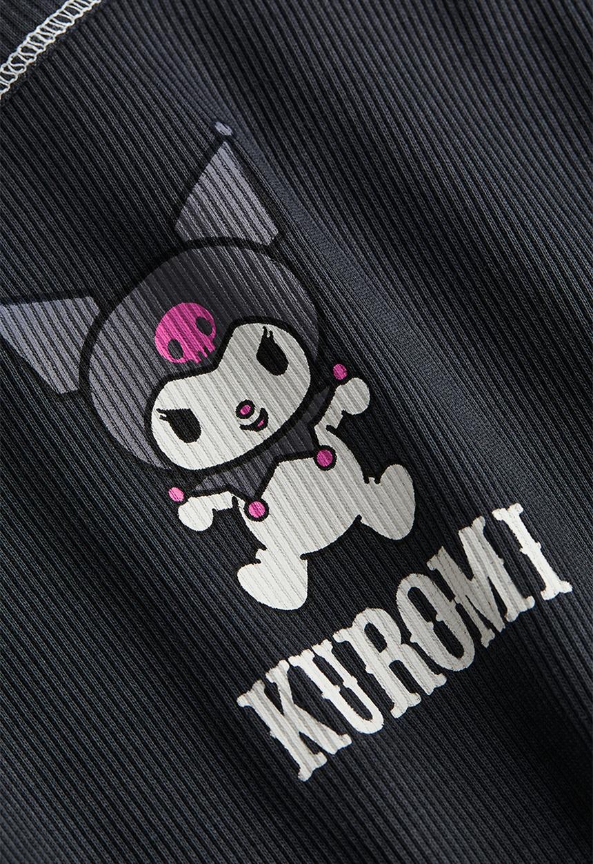 H&M - Printed T-shirt - black kuromi