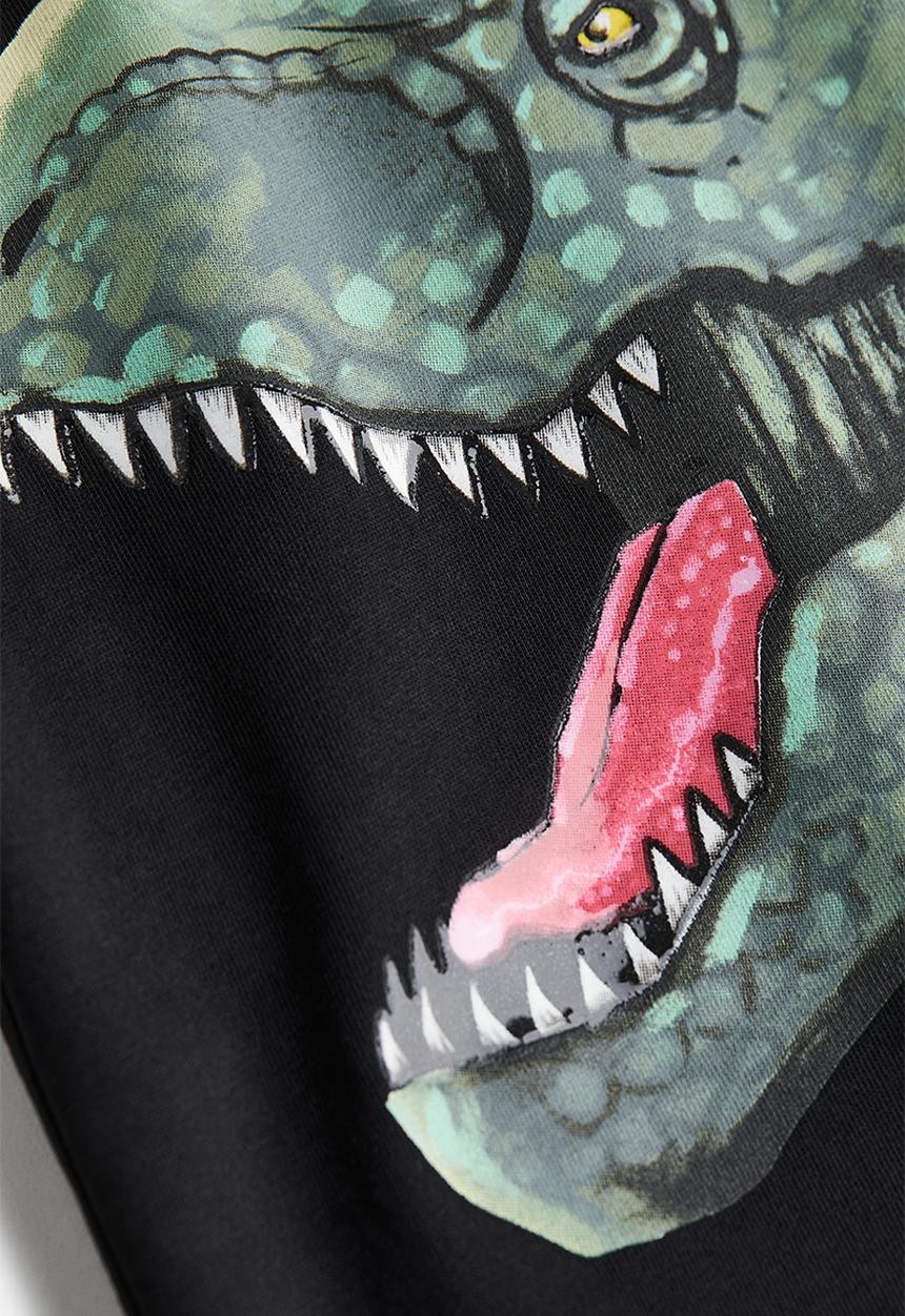 H&M - Jersey T-shirt - black tyrannosaurus rex 