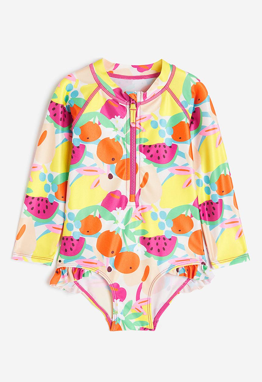 H&M - Patterned swimsuit - bright pink fruits