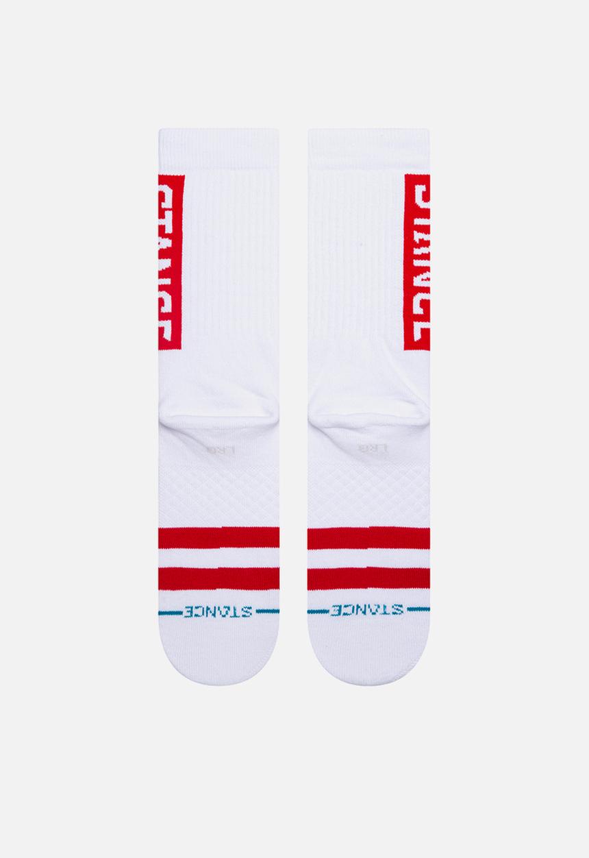 Stance Socks - OG - white & red