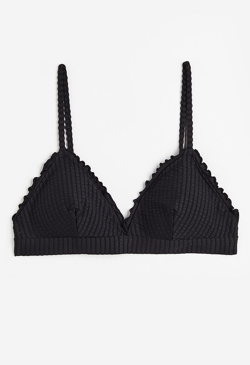 H&M - Padded triangle bikini top - black