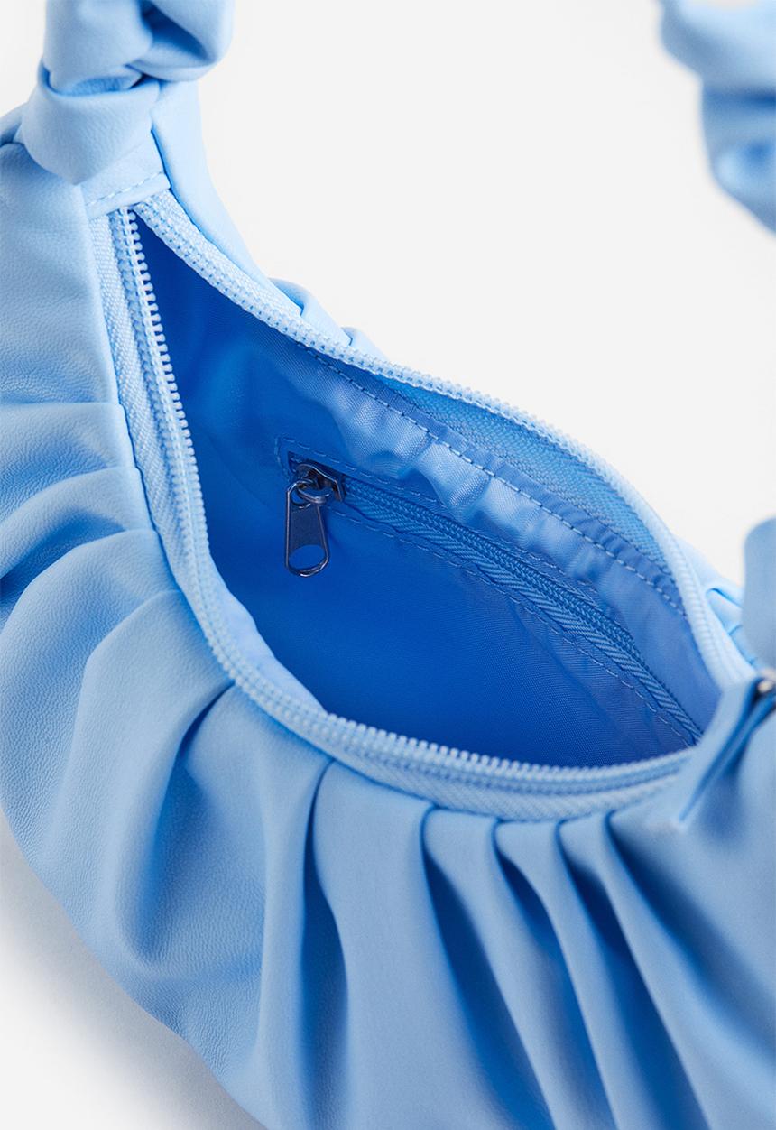 H&M - Pleated handbag - light blue 
