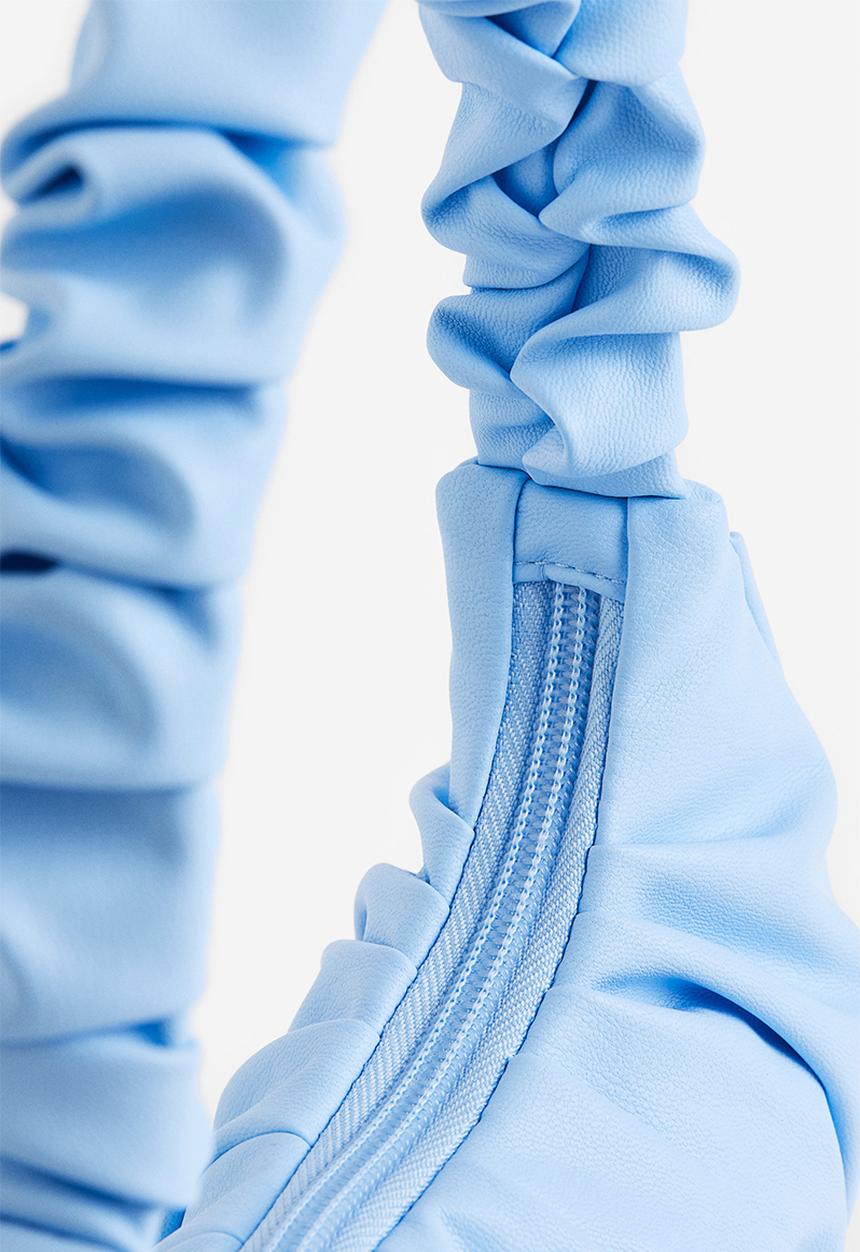 H&M - Pleated handbag - light blue 