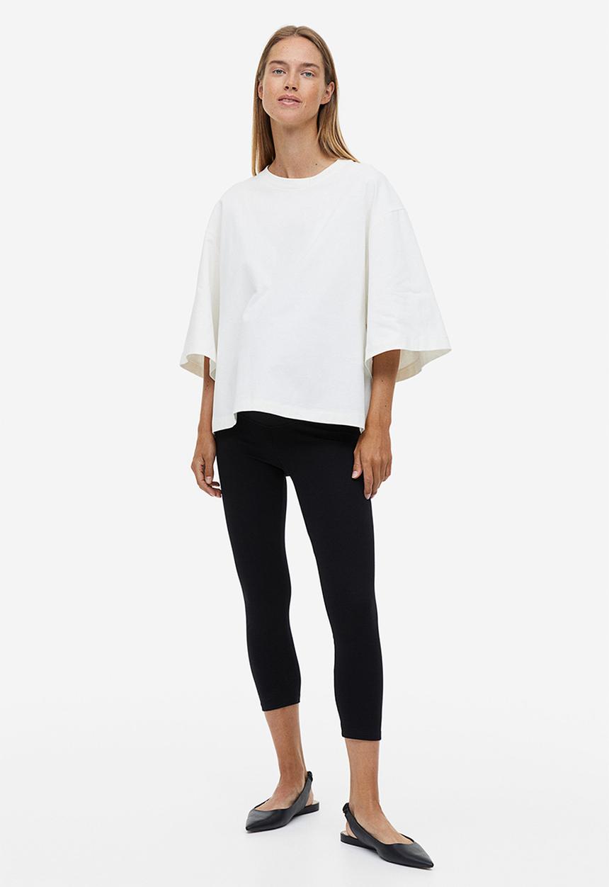 H&M - Mama 2-pack cropped leggings - black