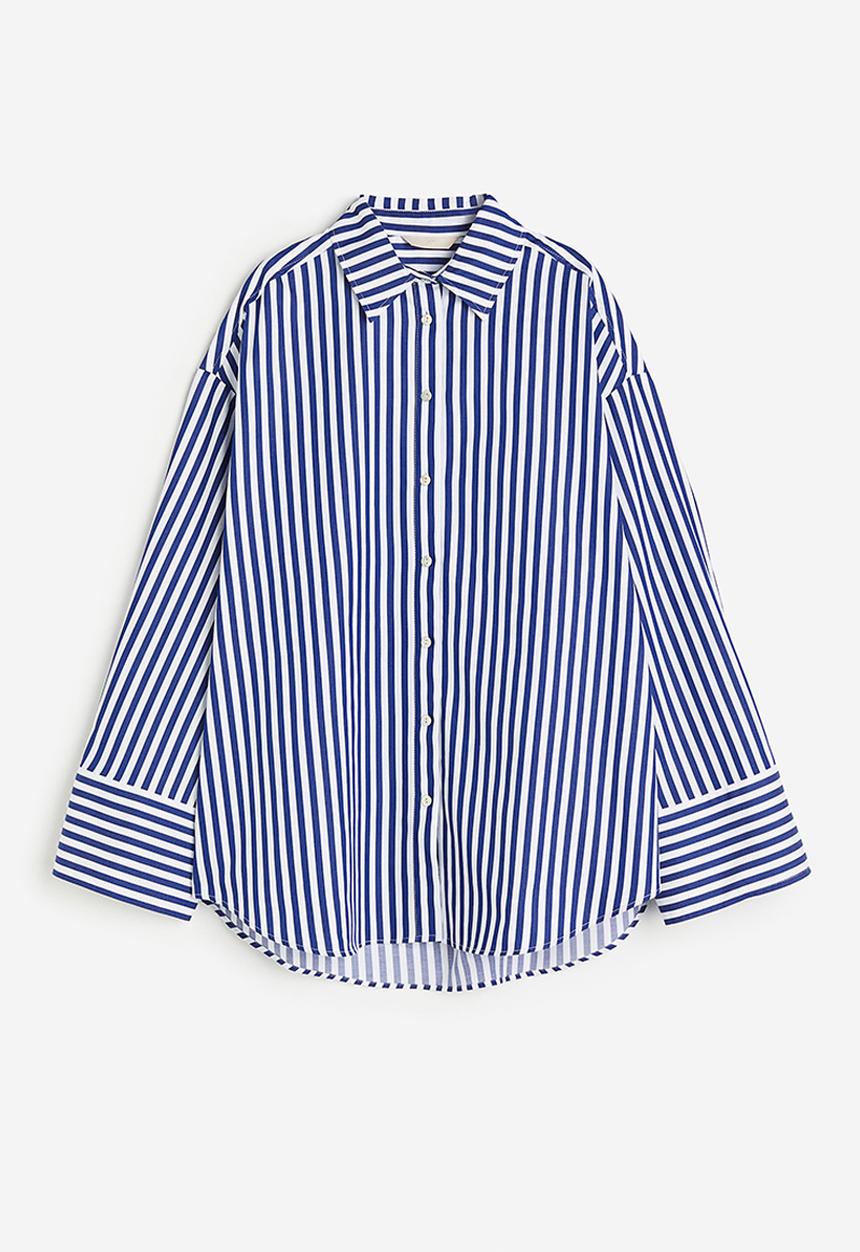 H&M - Oversized cotton shirt - blue