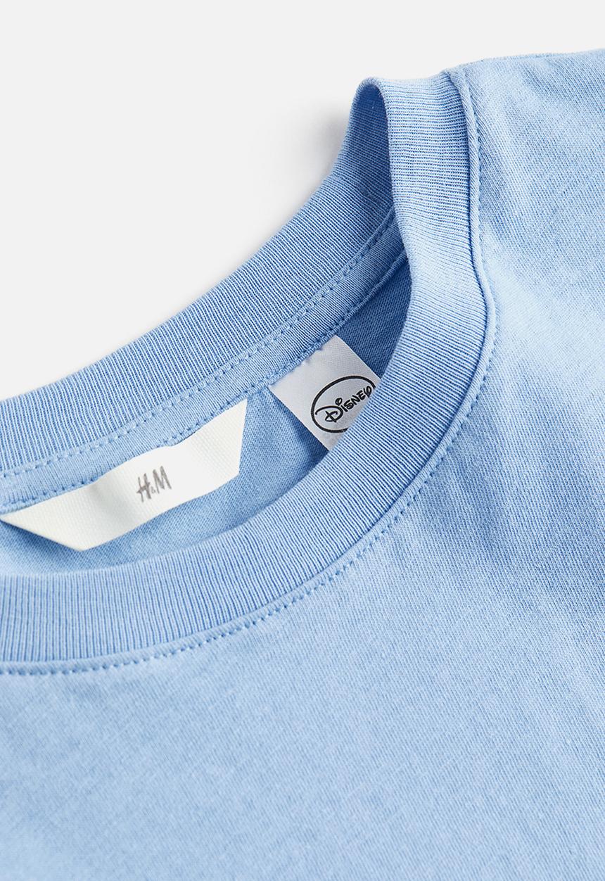 H&M - T-shirt with a motif - light blue/mickey mouse
