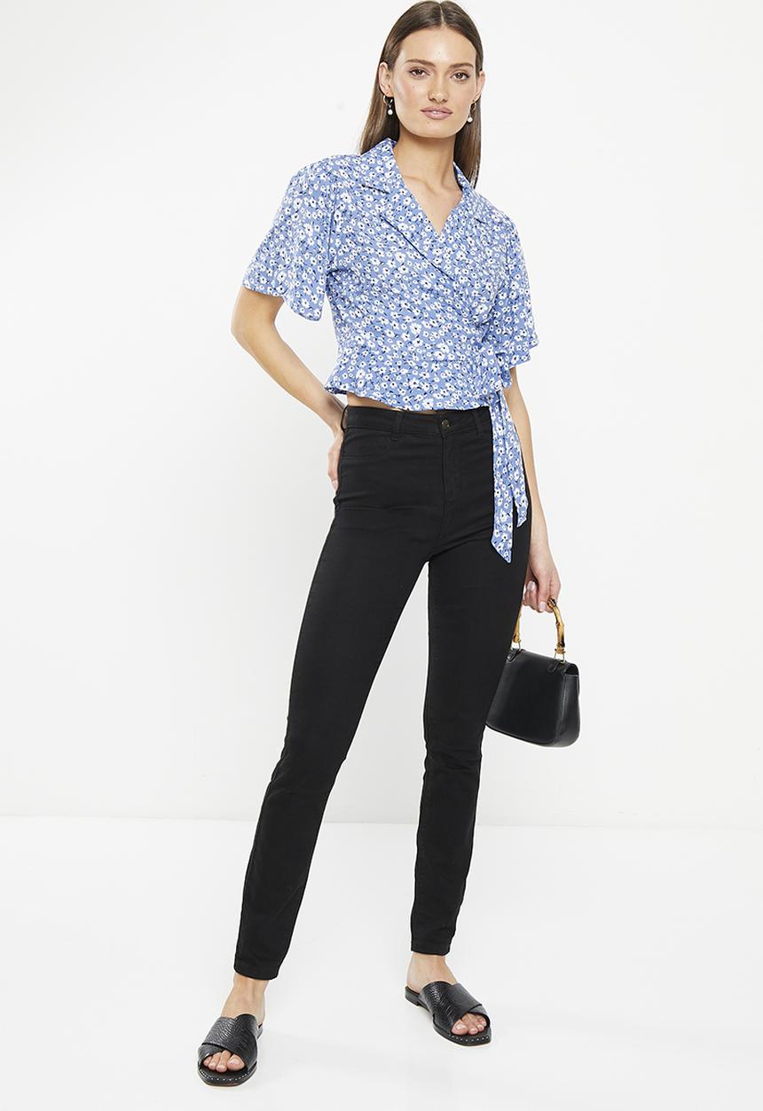 Trendyol - Floral shirt - blue