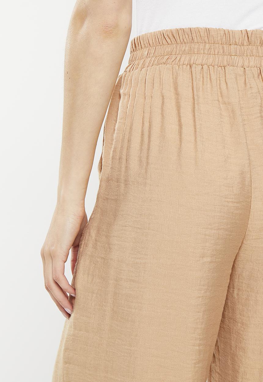 Trendyol - Elasticated wide leg pants - mink