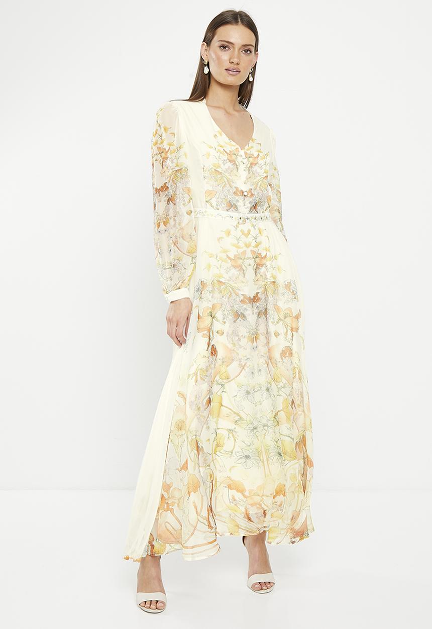 Pringle of Scotland - Pringle flora dress - cream