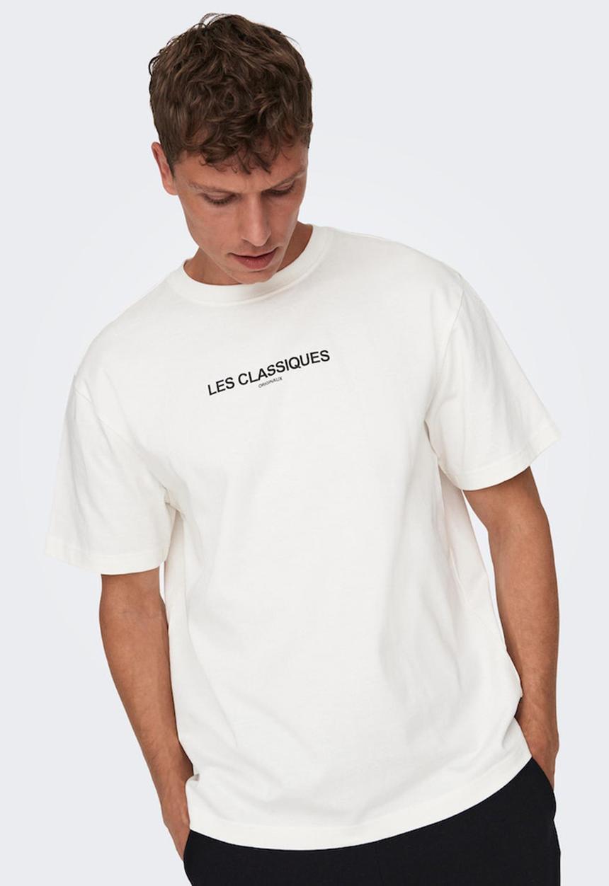Only & Sons - Onsles classiques rlx hvy short sleeve tee - cloud dancer