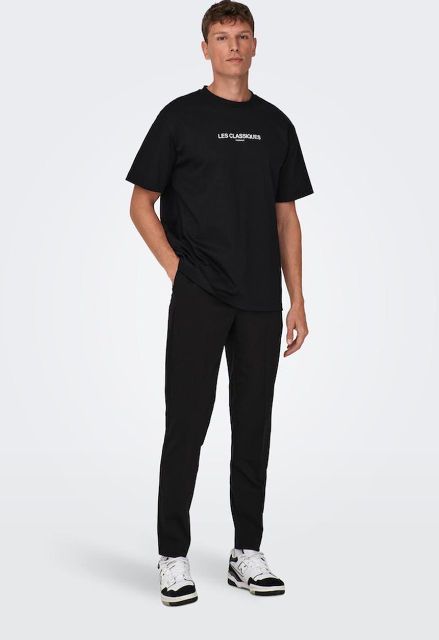 Only & Sons - Onsles classiques reg hvy short sleeve tee - black