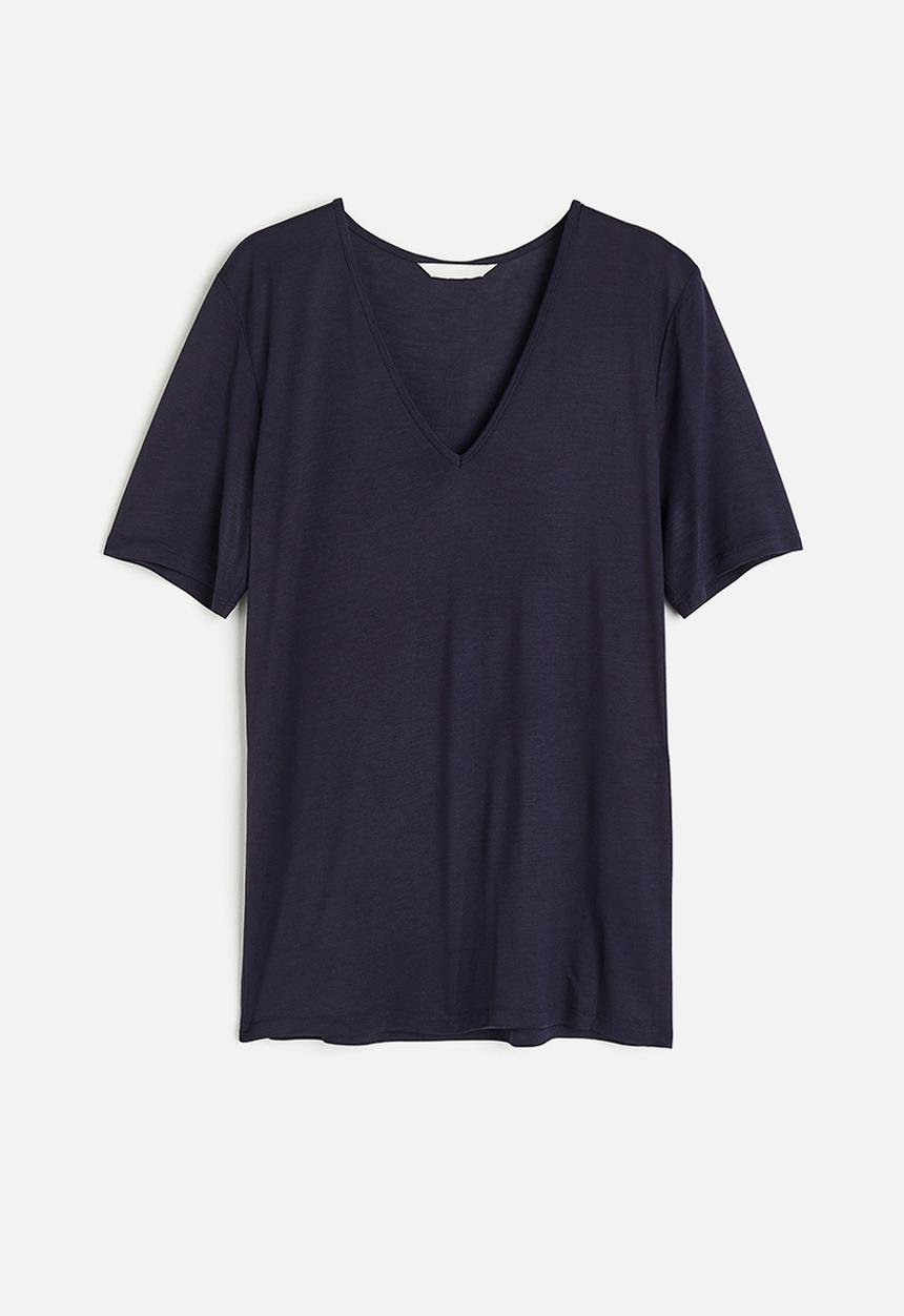 H&M - V-neck t-shirt - dark blue