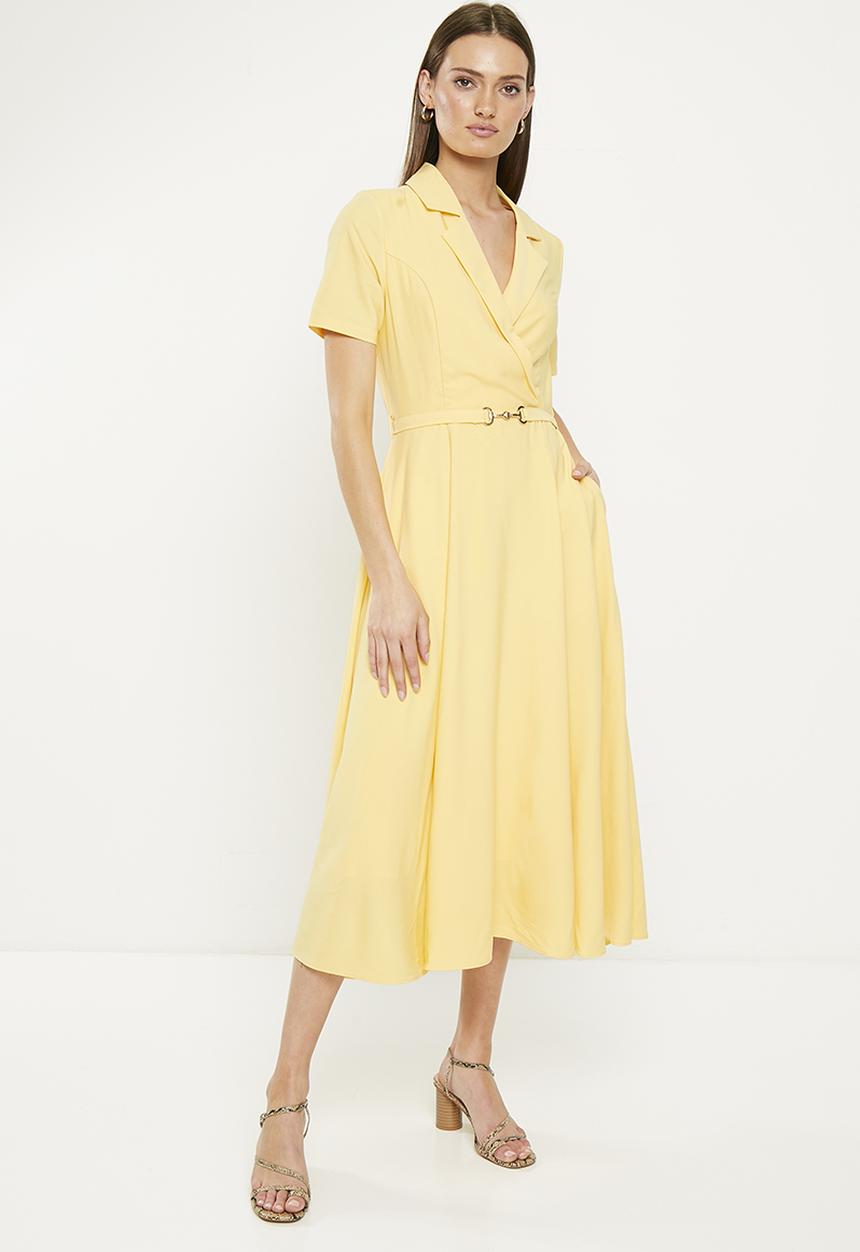 Pringle of Scotland - Pringle bethany midi dress - yellow